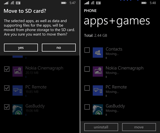 Tip van Windows Phone 8.1: verplaats apps en games naar de SD-kaart
