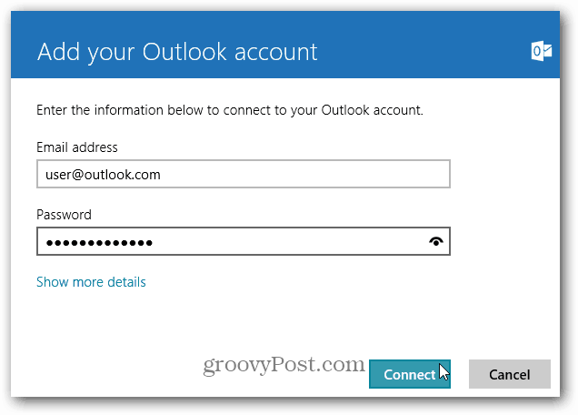 Voeg uw Outlook.com-adres toe aan Windows 8 Mail