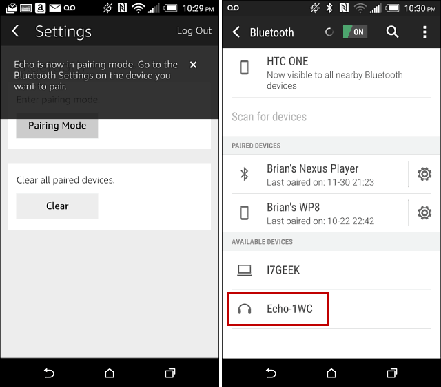 Android Bluetooth-echo