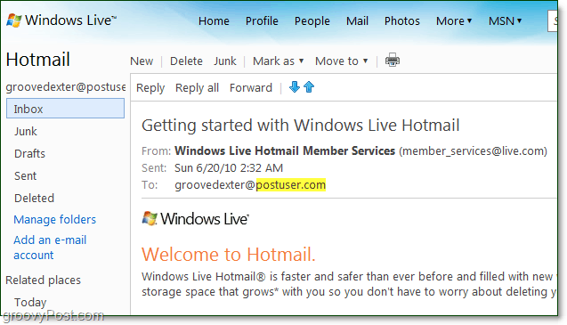 uw e-mail op uw domein vanuit Windows Live