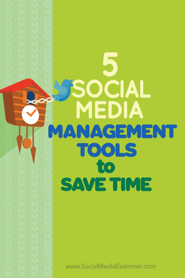 tools voor het beheer van sociale media om tijd te besparen