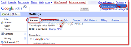 overdraagbaarheid van Google Voice-nummers