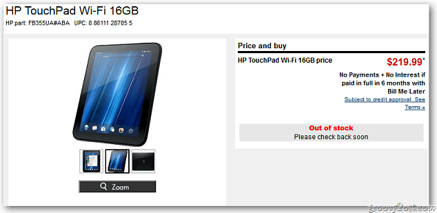 HP TouchPad: prijsverhoging van Switcharoo voor de volgende release van zijn vermoorde tablet