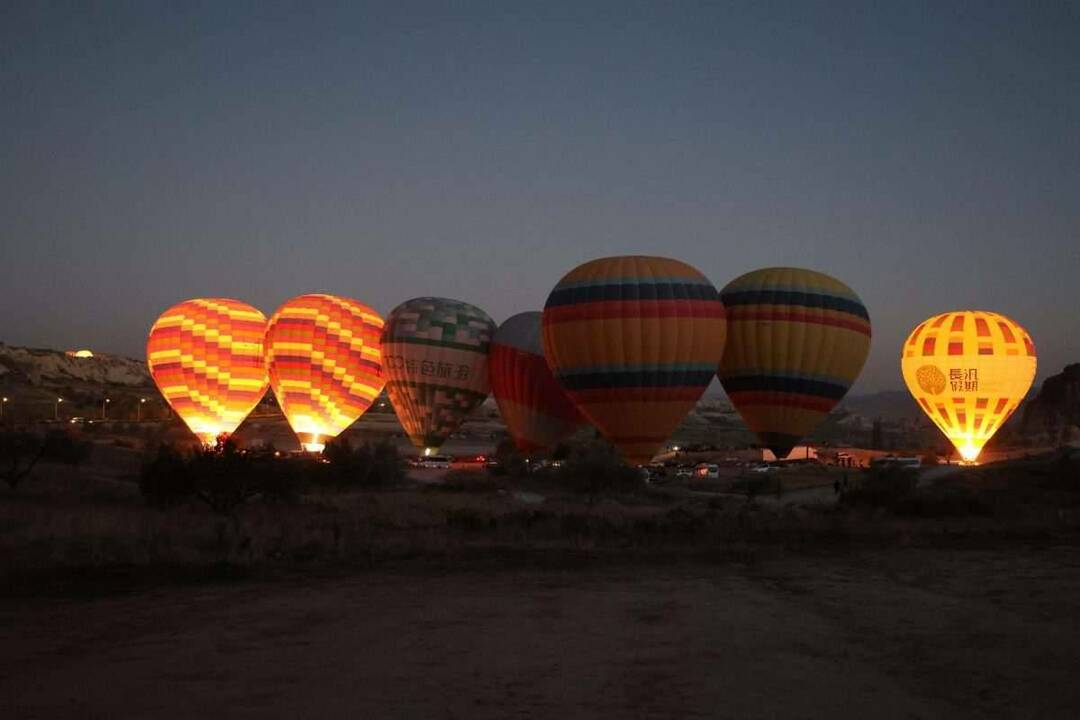 550 duizend toeristen keken vanuit de lucht naar Cappadocië