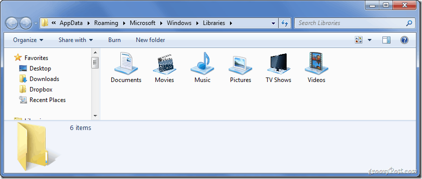 Hoe het pictogram van een Windows 7-bibliotheek te wijzigen