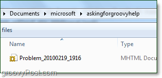 het Windows 7-bestand met probleemstappen staat in het zip-bestand
