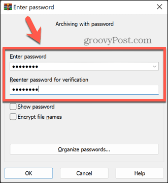 winrar-wachtwoord instellen