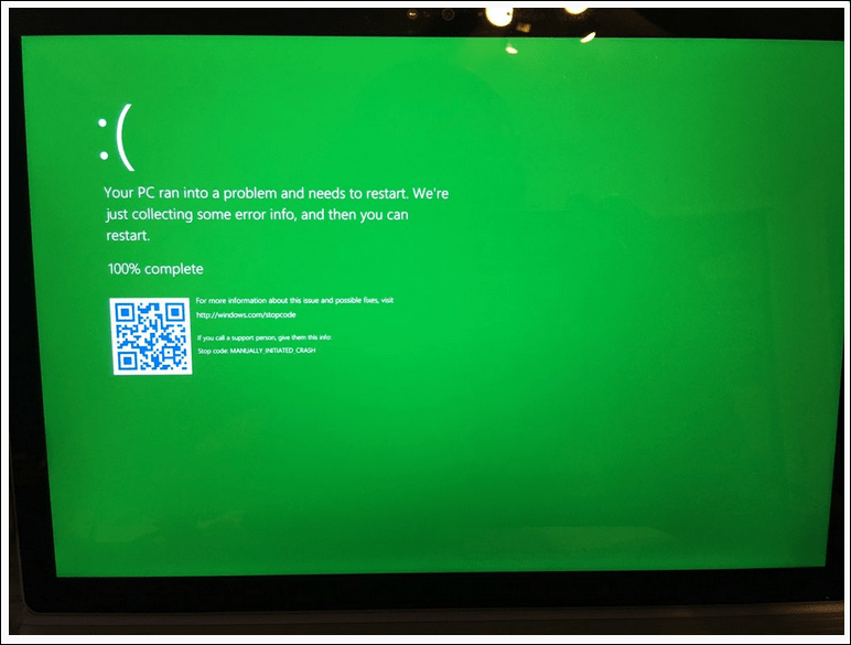 Microsoft introduceert exclusief Green Screen of Death voor Windows Insiders