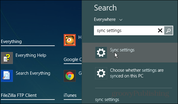 Zoek in Windows 8.1