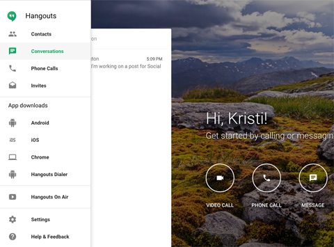 nieuwe Google Hangouts