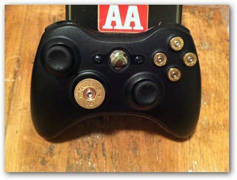 steampunk xbox 360 bullet buttons controller