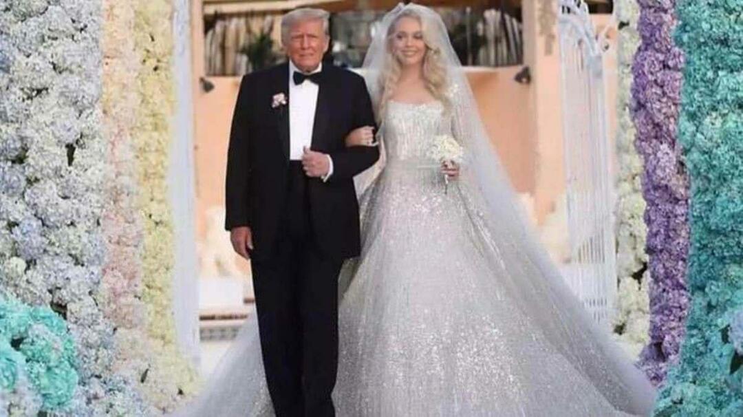 De trouwjurk van Tiffany Trump markeerde de bruiloft