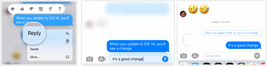 iOS 14 inline berichten