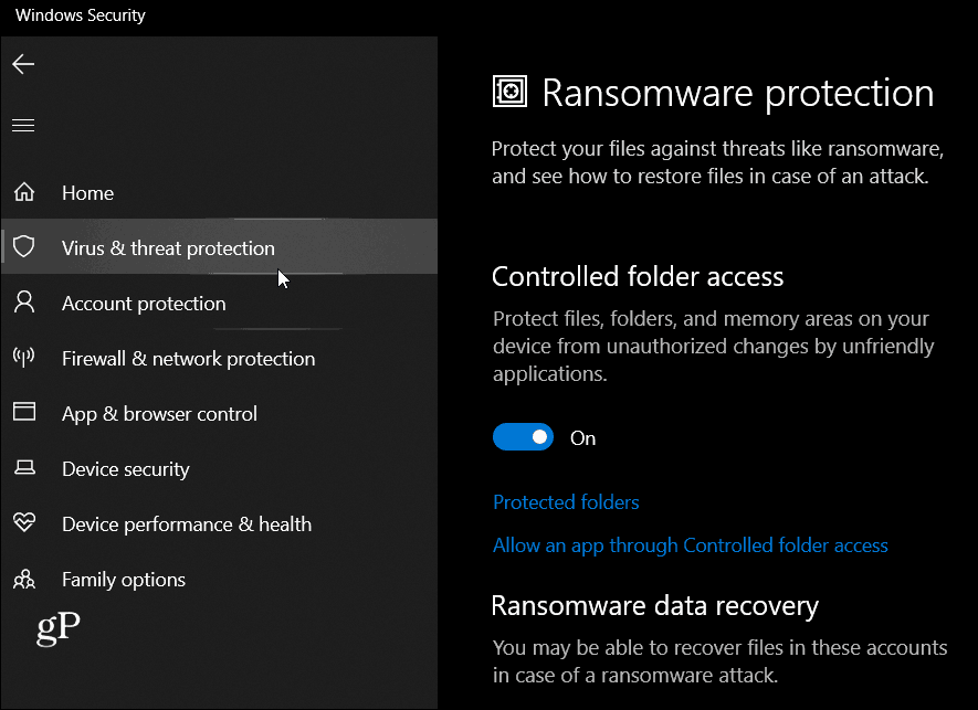 Bescherming tegen ransomware Windows 10