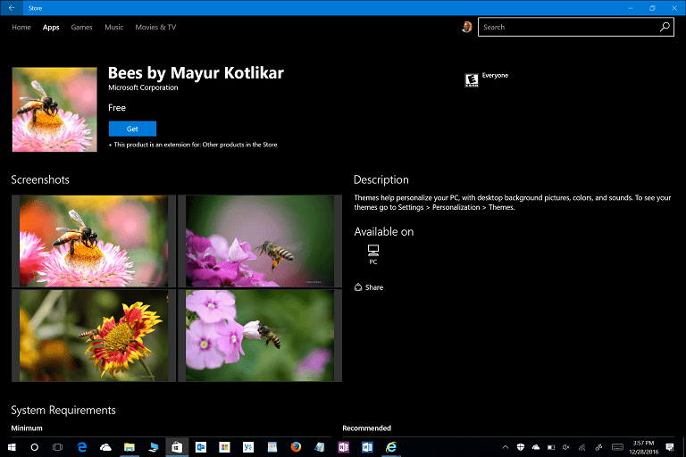 Thema's, update voor Windows 10-makers, personalisatie, configuratiescherm