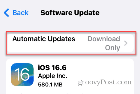 schakel automatische OS- en app-updates uit