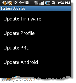 Android-systeemupdatetypen