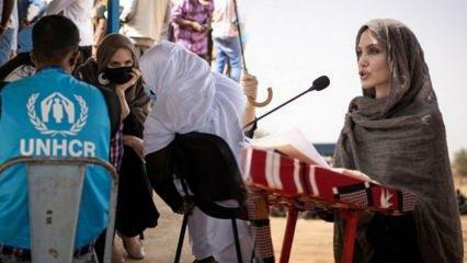 Angelina Jolie bezoekt vluchtelingenkamp