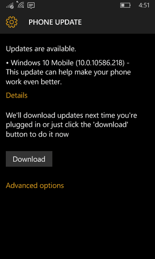 Update voor Windows 10 Mobile in april