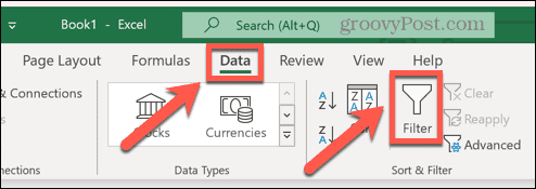 Excel-gegevensfilter