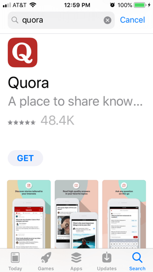 Toegang tot Quora op desktop of mobiel.