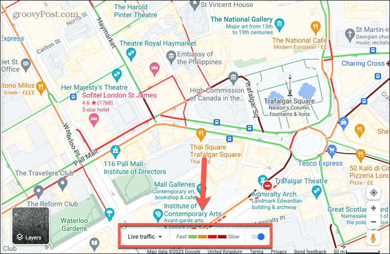 google maps live verkeersbalk
