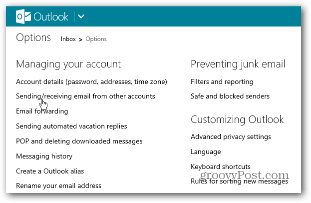 Tip van Outlook.com: stel uw standaard e-mailaccount in
