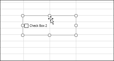 selectievakje ingevoerd Excel-spreadsheet