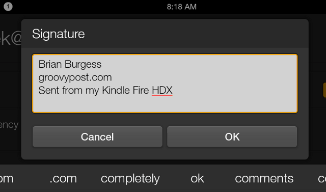 Fire HDX-handtekening