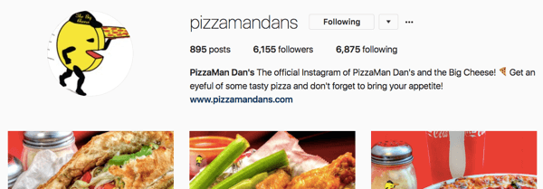 Het Instagram-account van Pizzamandans is in de loop van de tijd door consistente inspanningen gegroeid.