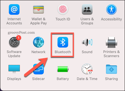 Het Bluetooth-instellingenmenu openen op Mac