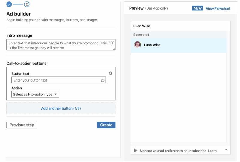 Hoe LinkedIn-gespreksadvertenties te gebruiken voor betere conversies: Social Media Examiner