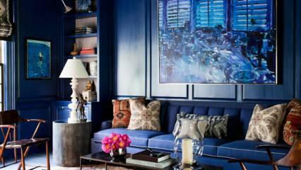 Hoe gebruik je blauw in woonkamer en slaapkamers?