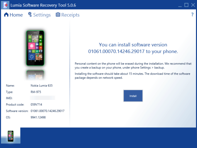 Lumia Recovery Tool Windows 10 voor telefoons