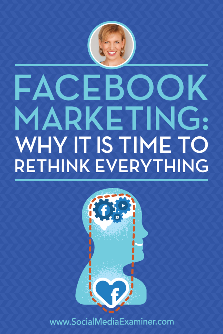 Facebook-marketing: waarom het tijd is om alles opnieuw te bekijken met inzichten van gasten op de Social Media Marketing Podcast.