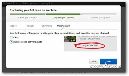 youtube echte naam commentaar review-inhoud maakt abonnementen voor likes privé