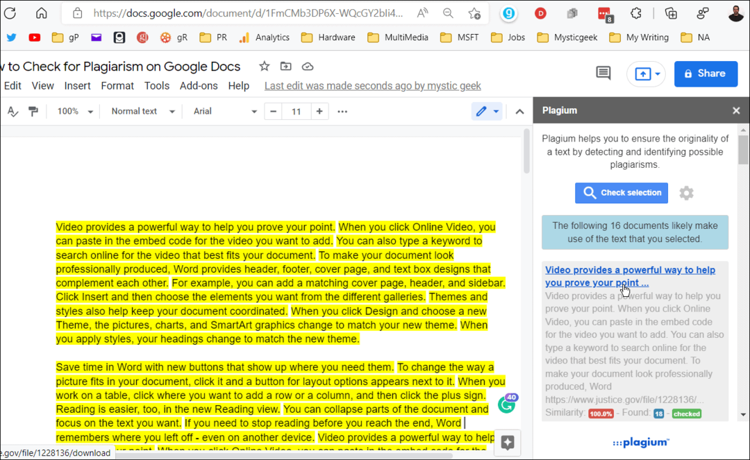 Controleren op plagiaat in Google Documenten