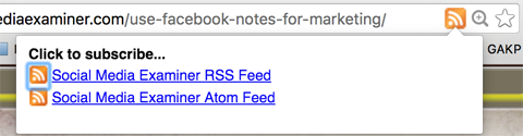het vinden van RSS-feeds