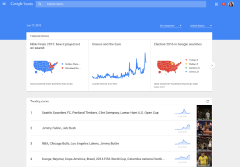 Google Trends krijgt een nieuw ontwerp