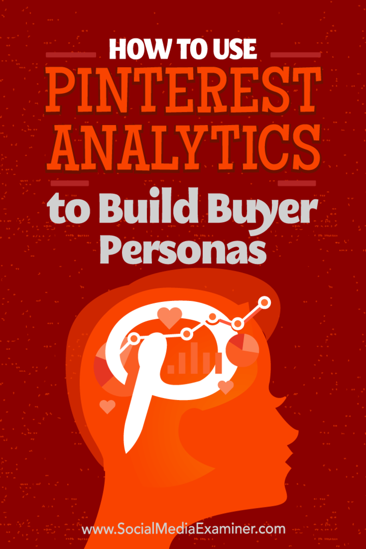 Hoe Pinterest Analytics te gebruiken om koperspersona's op te bouwen door Ana Gotter op Social Media Examiner.