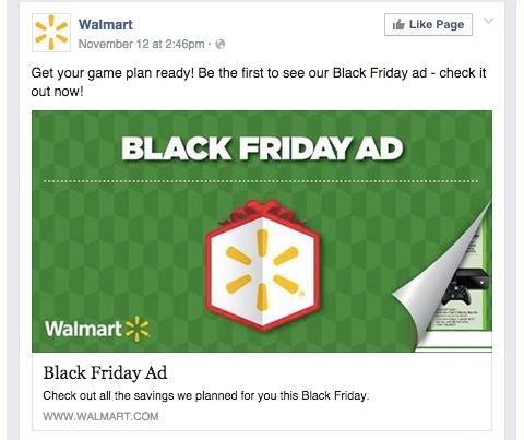 Walmart Facebook-update
