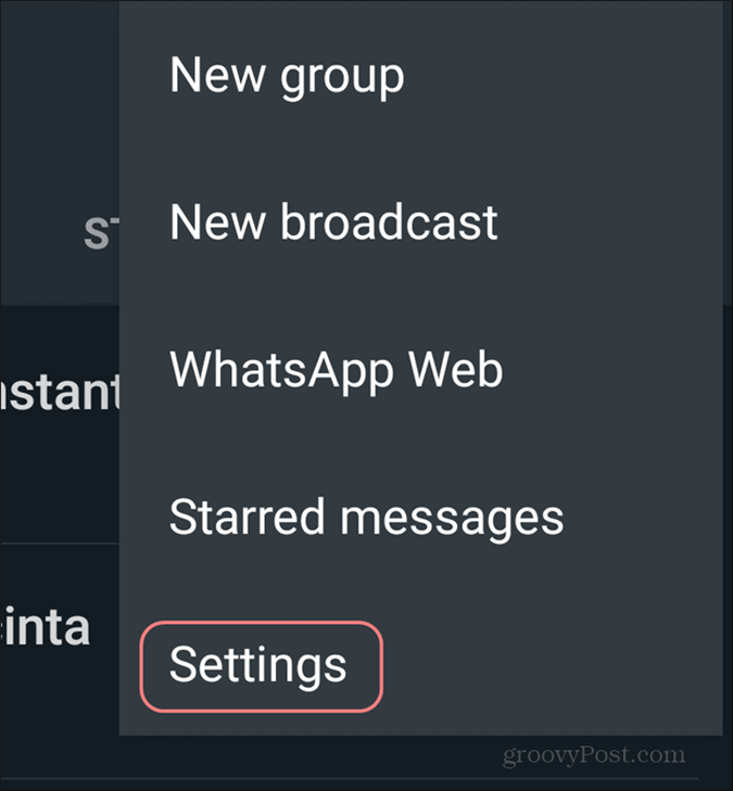 Verwijder WhatsApp-accountinstellingen