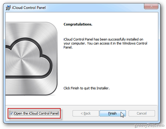 iCloud-installatiewizard