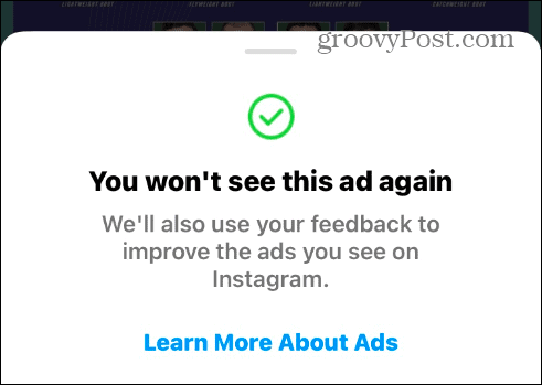 Schakel gerichte advertenties op Instagram uit