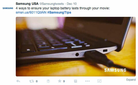 samsungtips hashtag tweet