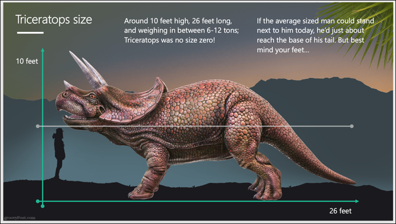Triceratops-diavoorstelling