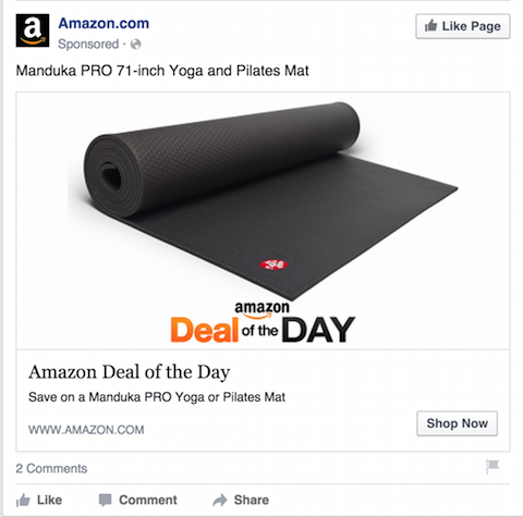 Amazon Facebook-advertentie