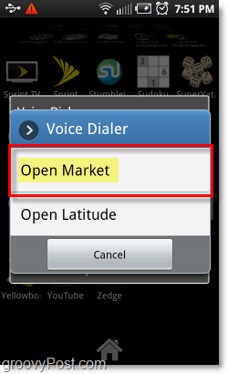 Open de Android App-markt met stem op Android-telefoons