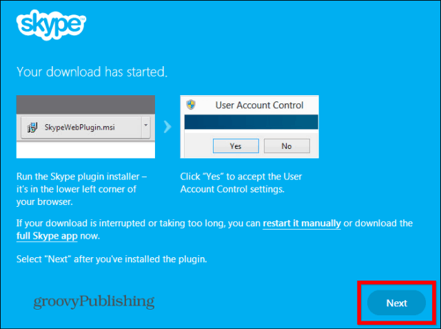 Skype HD Outlook geïnstalleerde plug-in