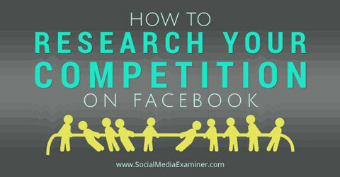 onderzoek uw concurrentie op Facebook
